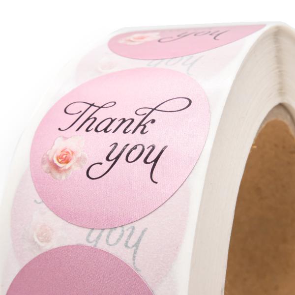 Etiquetas Thank You Sticker Labels Biodegradable Personalised Round Sticky