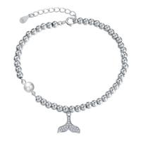 Buy cheap CZ 2 Gram19x0.35cm Fish Tail Bracelet Unisex Gift Silver Slider Bracelet product