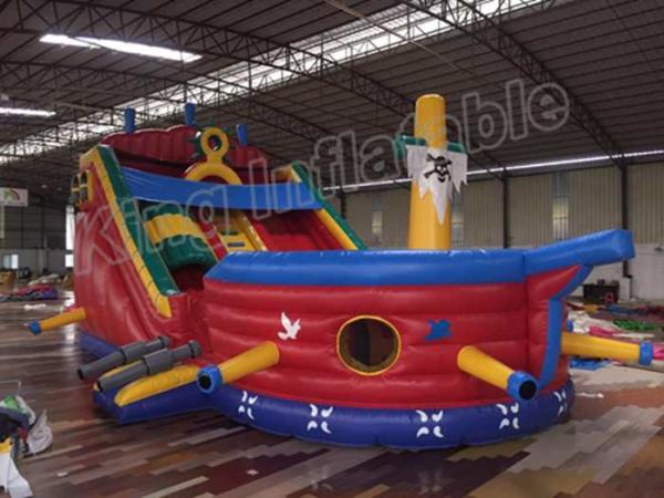 Buy cheap Outdoor 0.55mm PVC Blow Up Pirate Ship Dry Slide Waterproof With CE Certificated from wholesalers