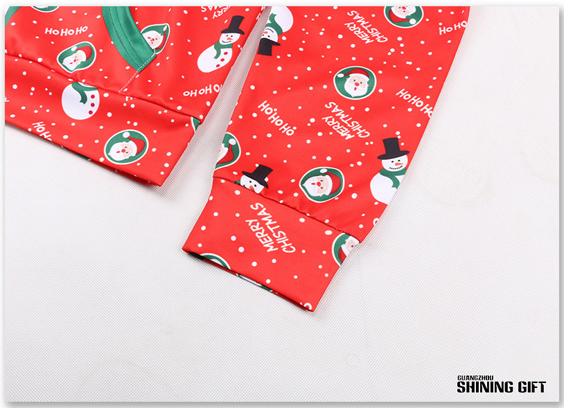Cute Christmas Snowman Digital Print Pullover Hooded Sweatshirt Pocket Hoodies