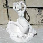 BLVE Stone Mermaid Sculpture Life Size Yemaya Mermaid Garden Statue Handcarved