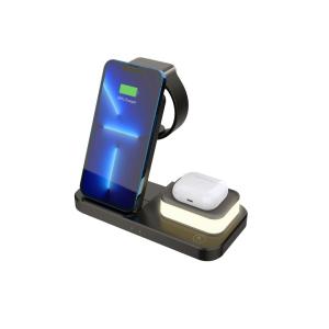 Buy cheap Portable 15W 3 In 1 Fast Wireless Charger Foldable For Samsung Iphone product