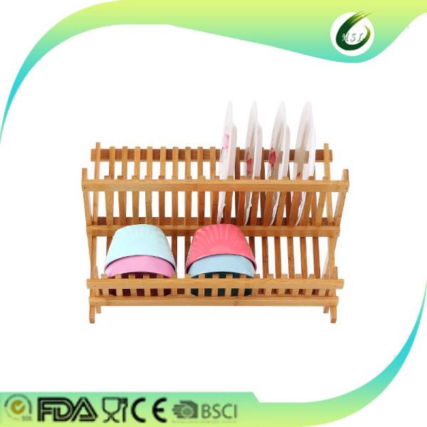 Buy cheap foldable bamboo dish drying rack wholesale from wholesalers