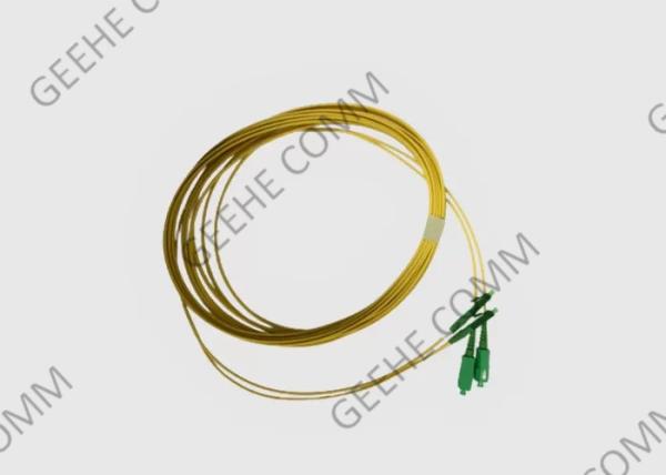 Buy cheap 90 Degree Boot 9/125 Micron Duplex LC-SC UPC SM Patch Cord For CATV from wholesalers