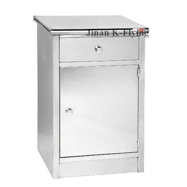 Buy cheap Medical Trolley Stainless Steel Hospital Style Bedside Table Large Storage from wholesalers