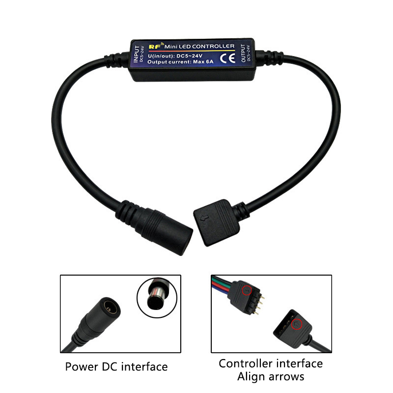 RF Remote DC 5V LED RGB Controller RGBCCT For LED Colorful Lights