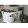 Buy cheap 2016 new style wicker garden baskets round shape willow garden plants basket with handle from wholesalers