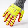 Buy cheap 13 Gauge Red Sandy Nitrile Polyester TPR Gloves with Anti Slip Impact Protection for Industrial Applications from wholesalers