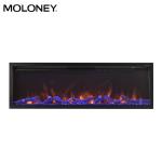 30inch LED Built-in Electric Fireplace Single Viewing Side Black Frame Colorful