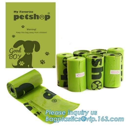 security factory sales biodegradable pet waste dog poop bag, Heavy Duty Custom Biodegradable PE Dog Poop Pet Waste Bags