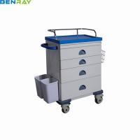 Buy cheap 610 X 410 X 890mm Steel Anesthesia Trolley 4 Drawers 2 Dustbins product