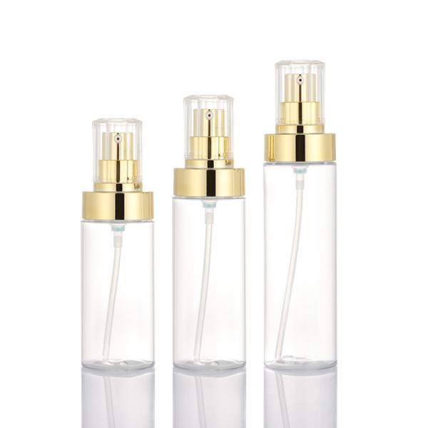 Buy cheap Factory price high quality transparent gold pump lotion body cleanser empty bottle from wholesalers
