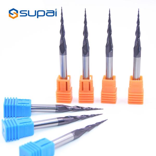 Buy cheap 2 4 Flute Carbide Tapered End Mills 30 Degree / Ball Nose Milling Cutter from wholesalers