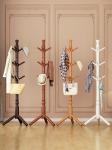 Customized Coat Rack Hanger Stand Pine Wooden Coat Tree For Bedroom