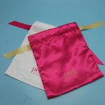 Hot selling large satin drawstring lingerie storage bag with custom logo