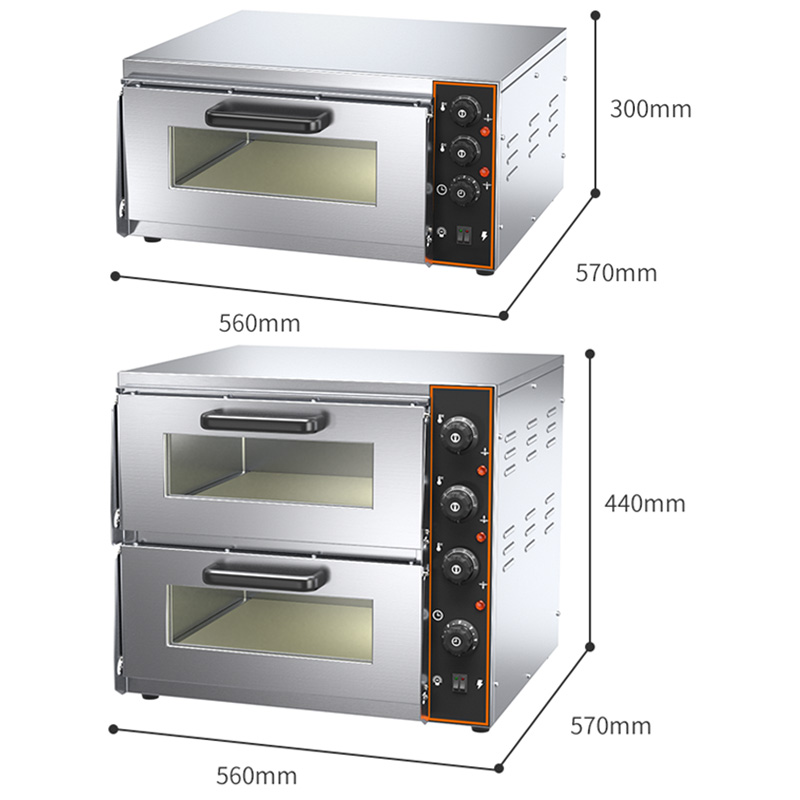 Commercial Electric Pizza Oven for Mobile Kitchen Equipment in Meat Processing Plants