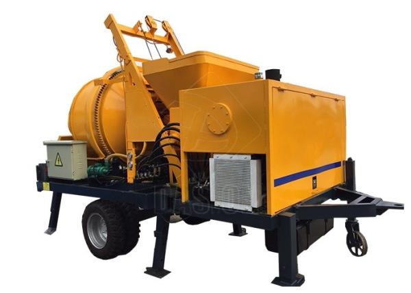 Diesel Engine Concrete Mixer Pump Mini Concrete Pump Machine For Road / House