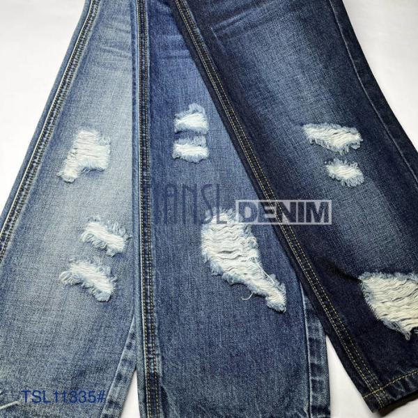 Buy cheap Custom 158cm 100% Cotton Denim Fabric Light Blue 9.4 Oz from wholesalers