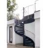 Buy cheap Used Metal External Outdoor Spiral Staircases Solid Wood / Laminated Tempered Glass from wholesalers