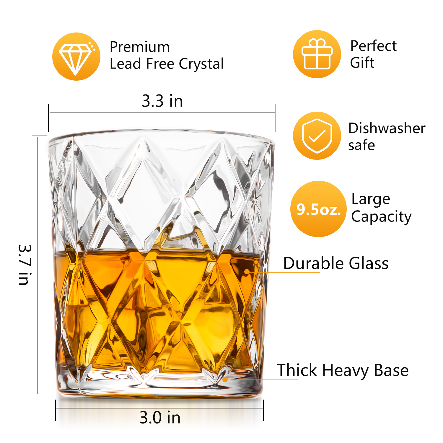 Whiskey Glasses Whiskey Decanter Set with Gift Box Whiskey Set Hot Sale 310ml 10.5oz Quantity CLASSIC Metal Europe American