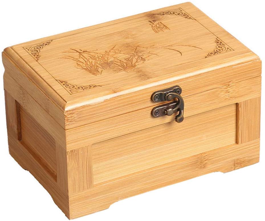 Independent Locker Double Stash Box Bamboo Jewelry Storage Box With Tray ODM