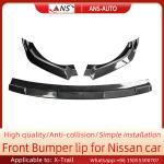 Matte Black Nissan X Trail Car Bumper Lip With 3M Solid Tape