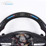 Custom LED Leather Ct6 Steering Wheel Sports Cadillac White Stitch