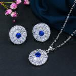 Fashion Luxury Jewelry Set Rhodium AAA Cubic Zircon Cz zircon Necklaces Earrings