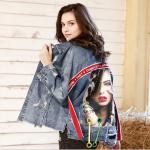 BF Loose Personality Short Denim Jacket With Ribbon