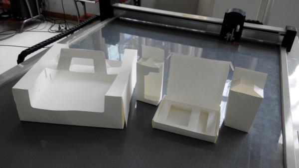 Buy cheap Cardboard Paper Box Cutting Machine / Box Sample Maker Steel Belt Drive from wholesalers