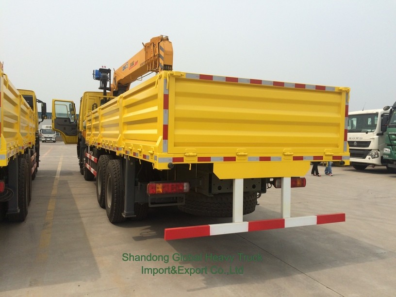 Brand New 6X4 HOWO Flatbed Truck Mounted Crane Telescopic Boom Truck