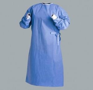 Buy cheap Anti Bacterial Blue Surgical Gown , Cloth Surgical Gowns With 4 Waist Belts CE Approved from wholesalers