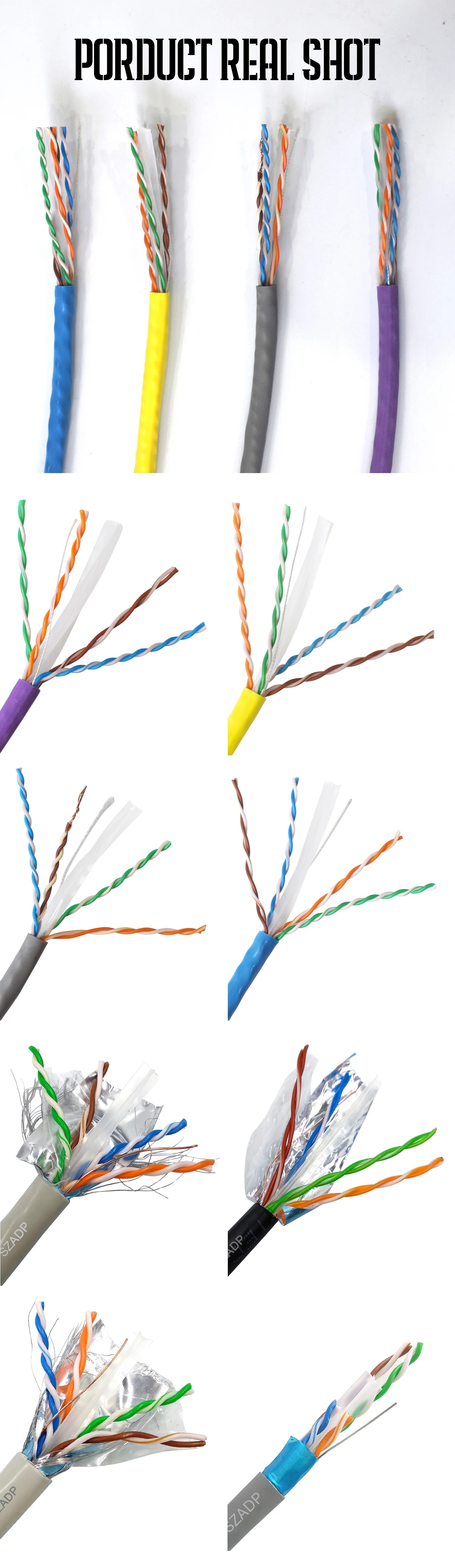 Seamless Network Integration Custom Cat 7a UTP FTP SFP Fiber Optic LAN Network Cable