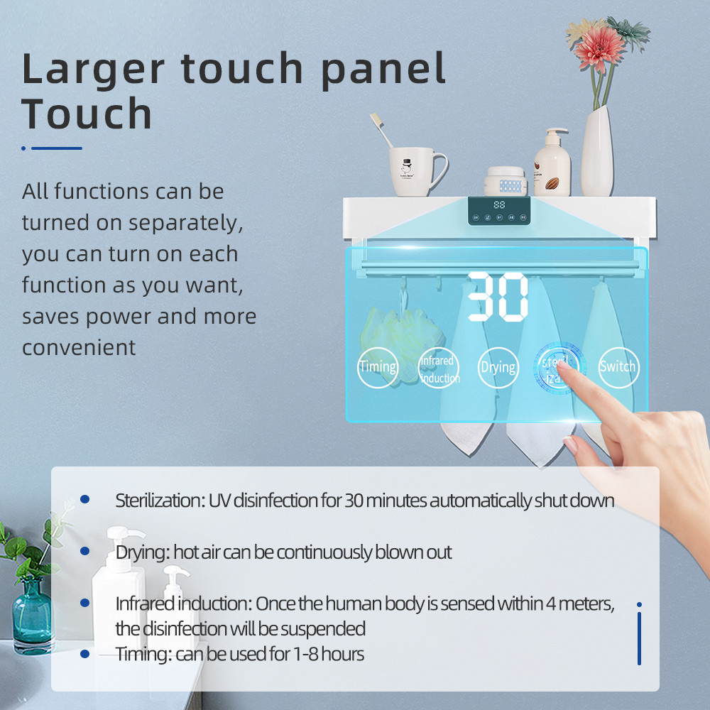 Intelligent Bathroom 500W UV Towel Dryer And Sanitizer Induction Heater