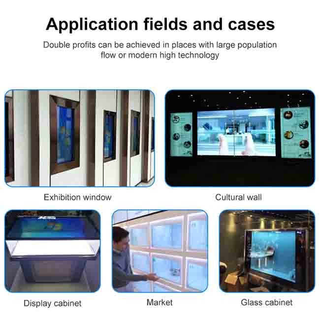 1920x1080 Transparent LCD Display See Through LCD Panel Rohs FCC Approval