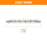 230V 800W R7s Halogen Bulb 118mm Dimmable Double Ended Linear Halogen Lamp