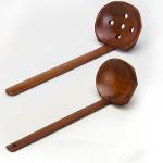 Korean Wooden Cooking Utensils Hot Pot Tortoise Shell Colander Strainer Spoon