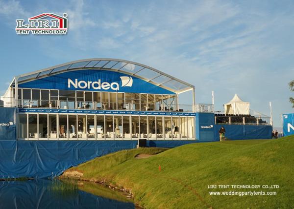 Buy cheap Solid Wall Double Decker Tents Clear Span Structures UV Resistant from wholesalers