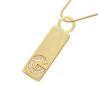Buy cheap Rectangle Custom DIY Pendant Necklace CZ 18k Gold Plated Initial Necklace from wholesalers