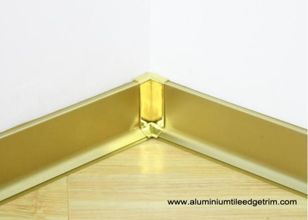 Buy cheap Commercial Aluminium Metal Skirting Board With Shine Gold Waterproof from wholesalers