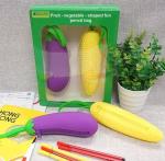 Silicone Fruit Pencil Bag，Corn shaped children's silicone waterproof pencil case