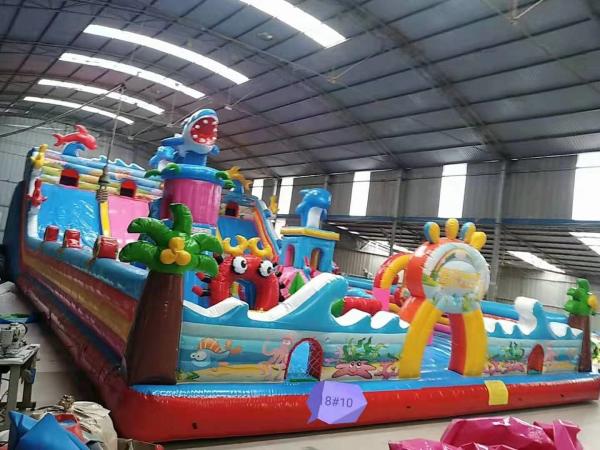 Buy cheap Children's playground equipment inflatable castle environmental protection PVC from wholesalers