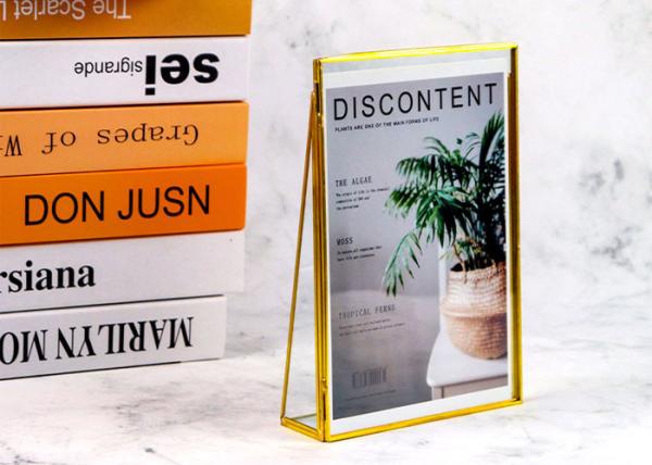 Buy cheap Glass artifact Photo Frame Brass Retro Creative glass artwork Metal photo frame plant cover from wholesalers