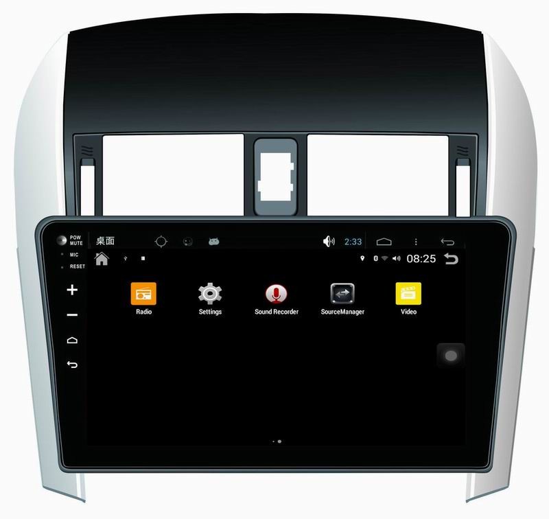Ouchuangbo auto dvd multi media android 4.4 for Toyota Corolla 2007-2011 with gps bluetooth steering wheel control