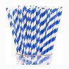 Buy cheap Striped Blue And White Paper Straws BPA Free Eco Friendly For Office Coffee from wholesalers