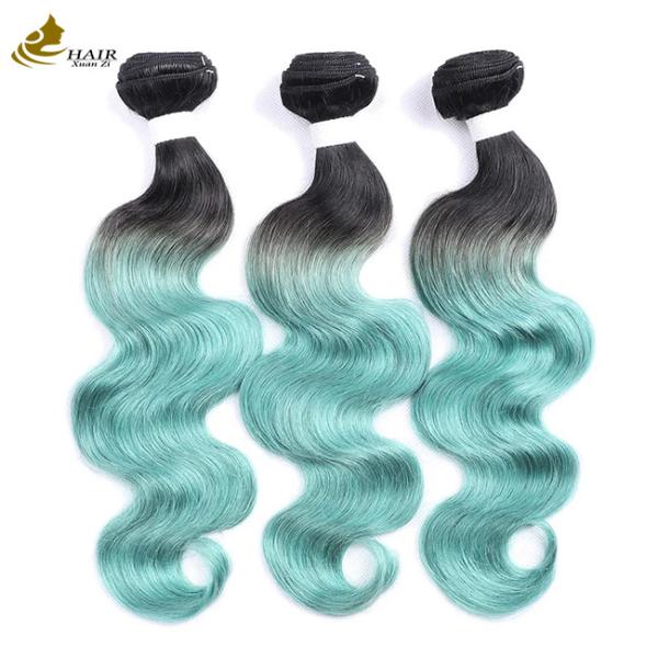Buy cheap 12A Grade Brazilian 613 Human Hair Bundles 1B Green from wholesalers