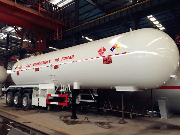Buy cheap Semi Trailer LPG Gas Tanker Truck 14000Gal 54000 Liters In Hemispherical Dish End Tank from wholesalers