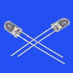 Flashing LED 5mm 3.0Hz 1/6 Duty Cycle Orange Color 600nm 600-1200mcd Round Clear