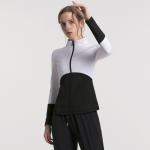 Full Zip Slim Football Training Tracksuits Stand Collar Colour Block Coat Women