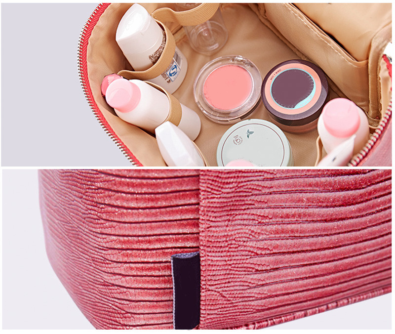 Custom Fashion Large Capacity Waterproof Women Tote Cosmetic Bag Double Zipper